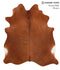 Solid Brown X-Large Brazilian Cowhide Rug 7'4