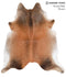 Brown with Red XX-Large Brazilian Cowhide Rug 7'8