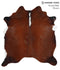 Brown and White Regular X-Large Brazilian Cowhide Rug 7'3