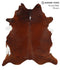 Brown and White Regular XX-Large Brazilian Cowhide Rug 7'11