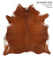 Brown and White Regular X-Large Brazilian Cowhide Rug 6'9