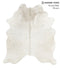 Solid White X-Large Brazilian Cowhide Rug 7'1