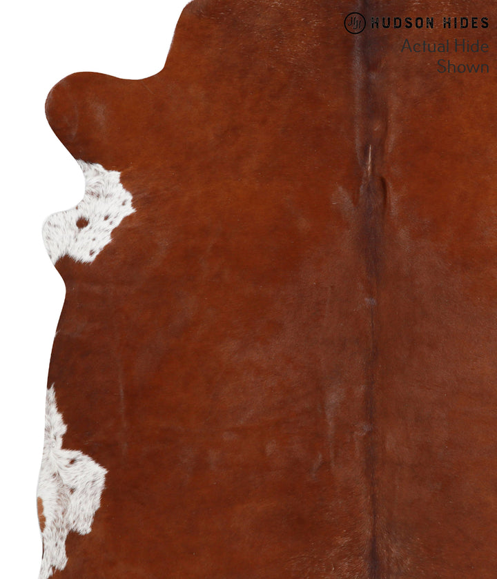 Brown and White Regular X-Large Brazilian Cowhide Rug 6'11"H x 6'6"W #42091 by Hudson Hides