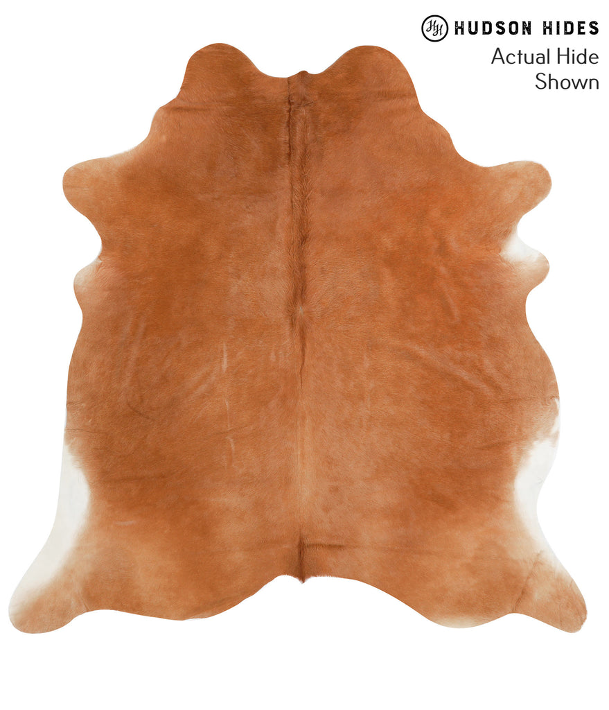 Solid Brown X-Large Brazilian Cowhide Rug 6'7"H x 6'6"W #42127 by Hudson Hides