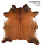 Brown with Red X-Large Brazilian Cowhide Rug 6'9