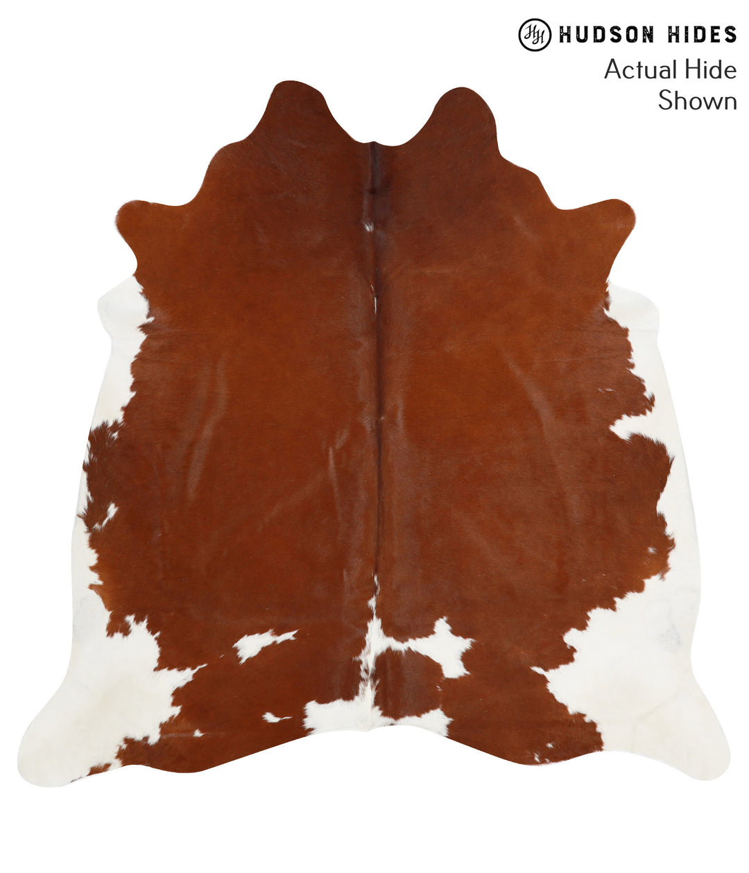 Brown and White X-Large Brazilian Cowhide Rug 6'9"H x 6'7"W #42267 by 