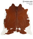 Brown and White X-Large Brazilian Cowhide Rug 6'9"H x 6'7"W #42267 by Hudson Hides