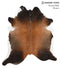 Brown with Red XX-Large Brazilian Cowhide Rug 7'6
