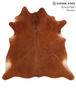 Solid Brown X-Large Brazilian Cowhide Rug 6'8"H x 6'7"W #42342 by Hudson Hides