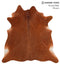 Solid Brown X-Large Brazilian Cowhide Rug 6'8
