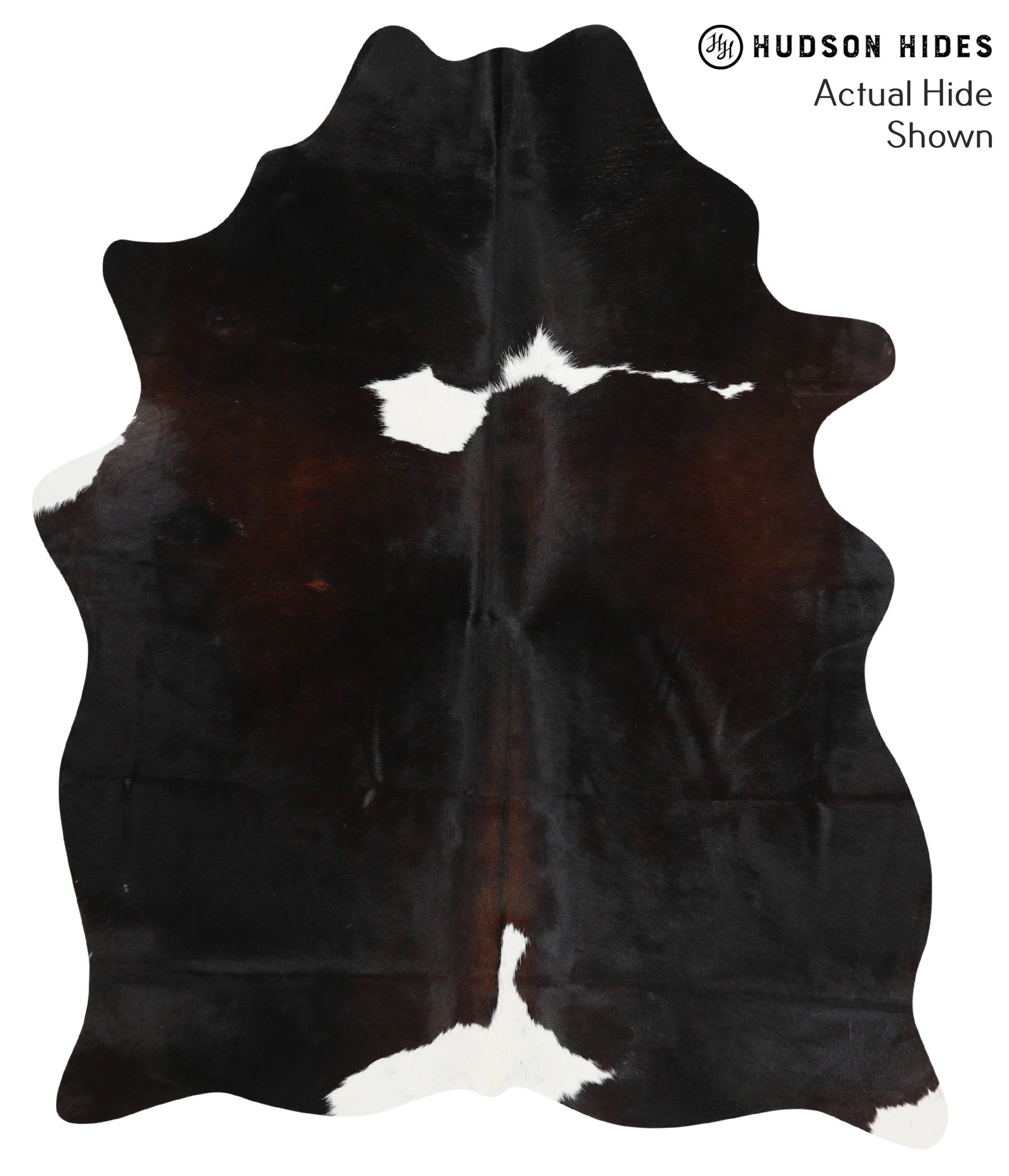 Chocolate and White Cowhide Rug #42448