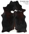 Chocolate and White Large Brazilian Cowhide Rug 6'1
