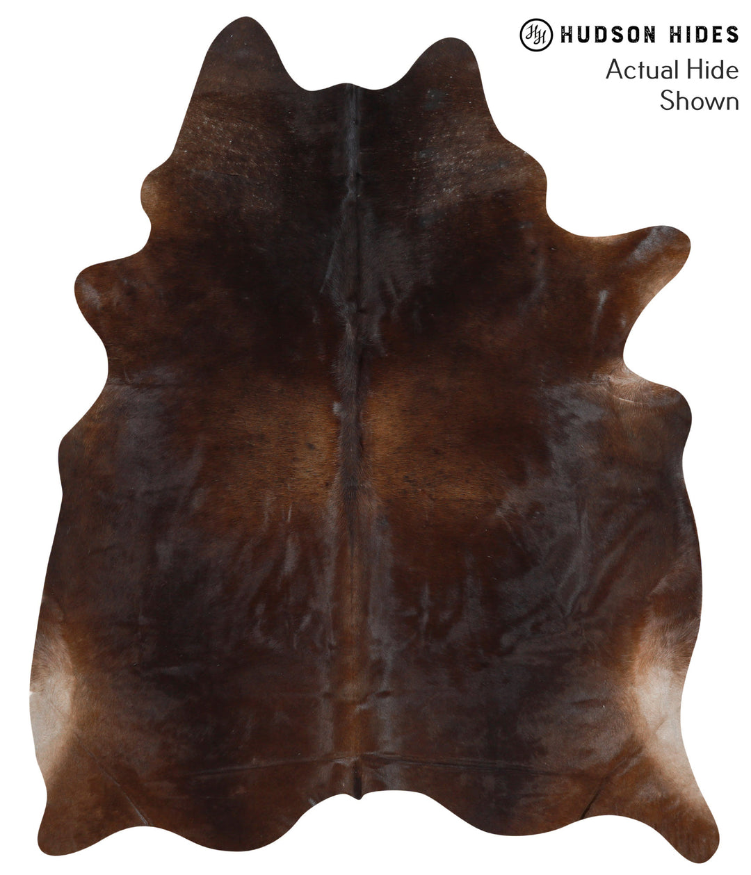 Chocolate X-Large Brazilian Cowhide Rug 7'2"H x 5'11"W #42567 by Hudso
