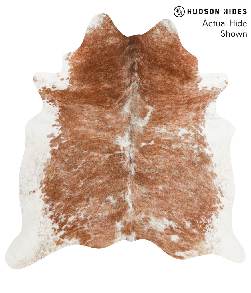 Brown and White X-Large Brazilian Cowhide Rug 7'3"H x 6'3"W #42752 by Hudson Hides