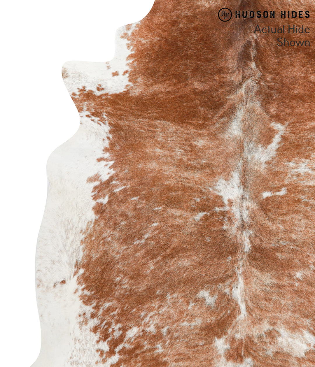 Brown and White X-Large Brazilian Cowhide Rug 7'3"H x 6'3"W #42752 by 