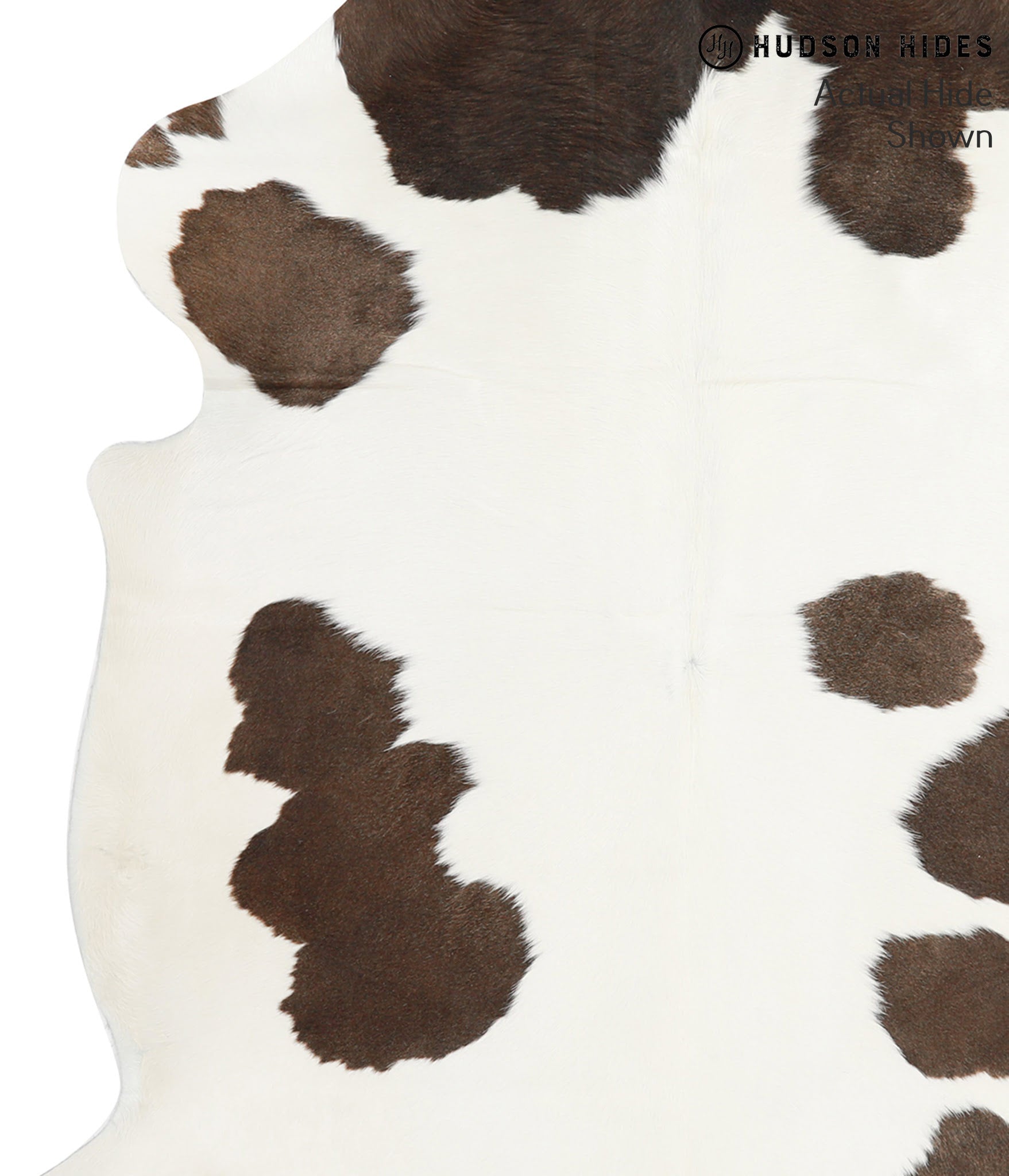 Chocolate and White Cowhide Rug #43327