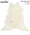 Ivory with Beige X-Large Brazilian Cowhide Rug 6'4