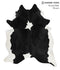 Black and White XX-Large Brazilian Cowhide Rug 8'1