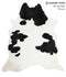 Black and White XX-Large Brazilian Cowhide Rug 7'7