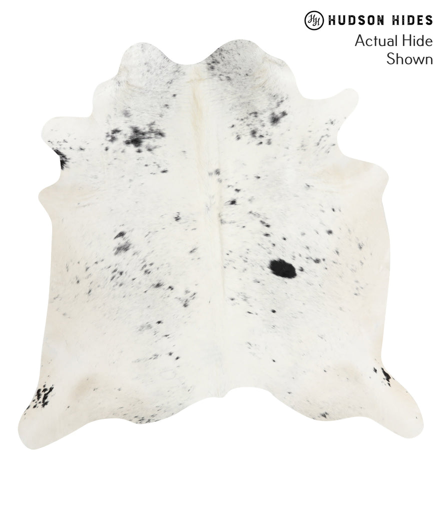 Salt and Pepper Black X-Large Brazilian Cowhide Rug 6'7"H x 6'6"W #48561 by Hudson Hides