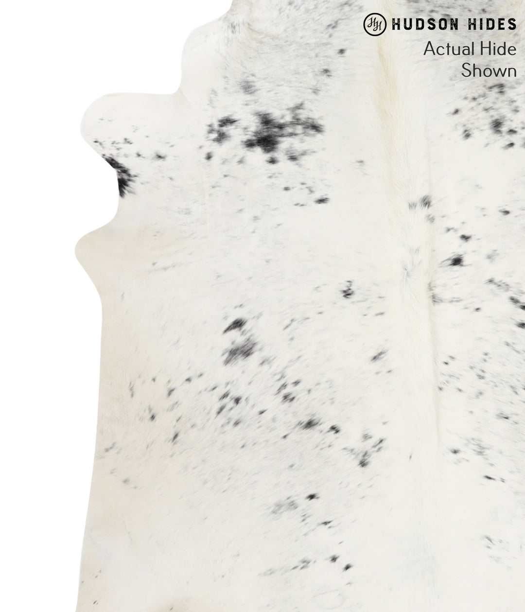 Salt and Pepper Black X-Large Brazilian Cowhide Rug 6'7"H x 6'6"W #485