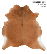 Solid Brown X-Large Brazilian Cowhide Rug 7'0"H x 6'8"W #48600 by Hudson Hides