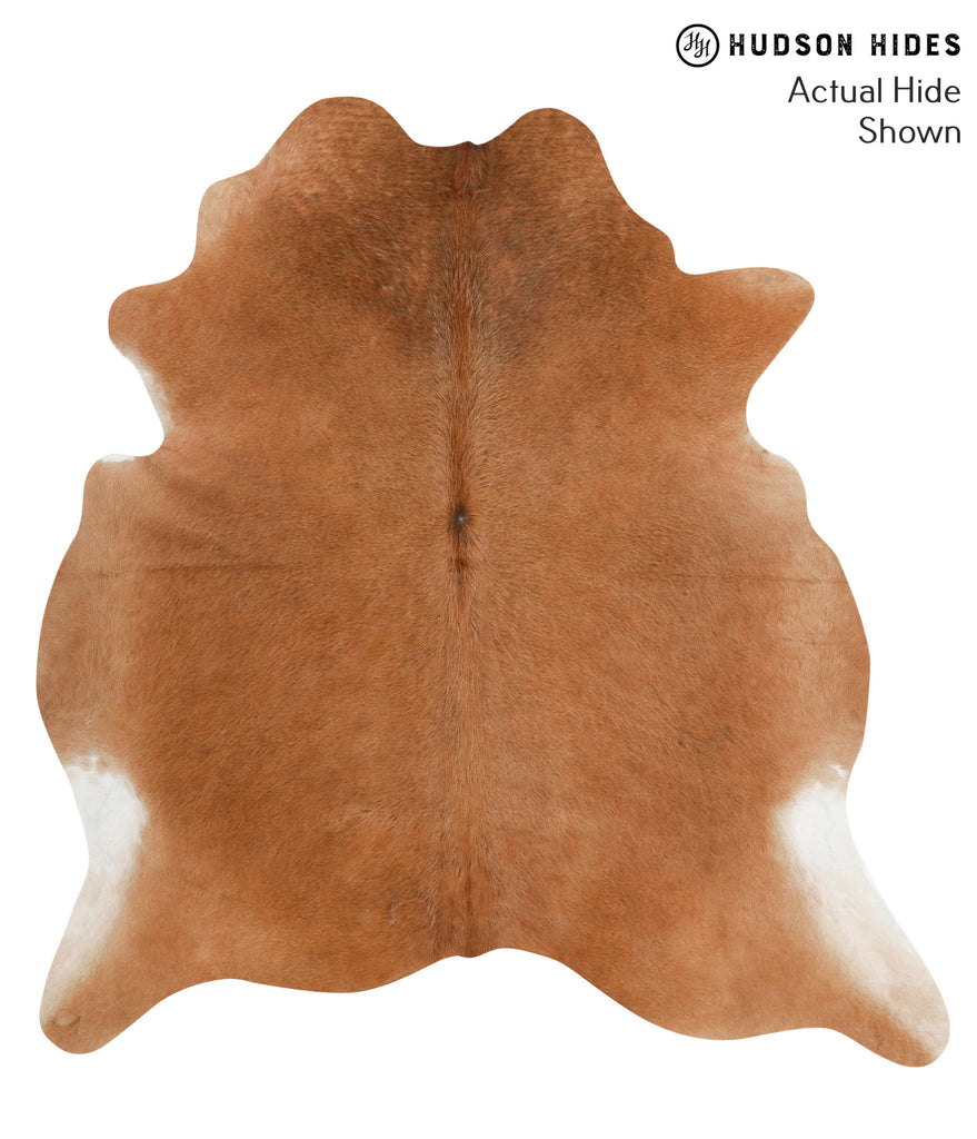 Solid Brown X-Large Brazilian Cowhide Rug 7'0"H x 6'8"W #48600 by Hudson Hides