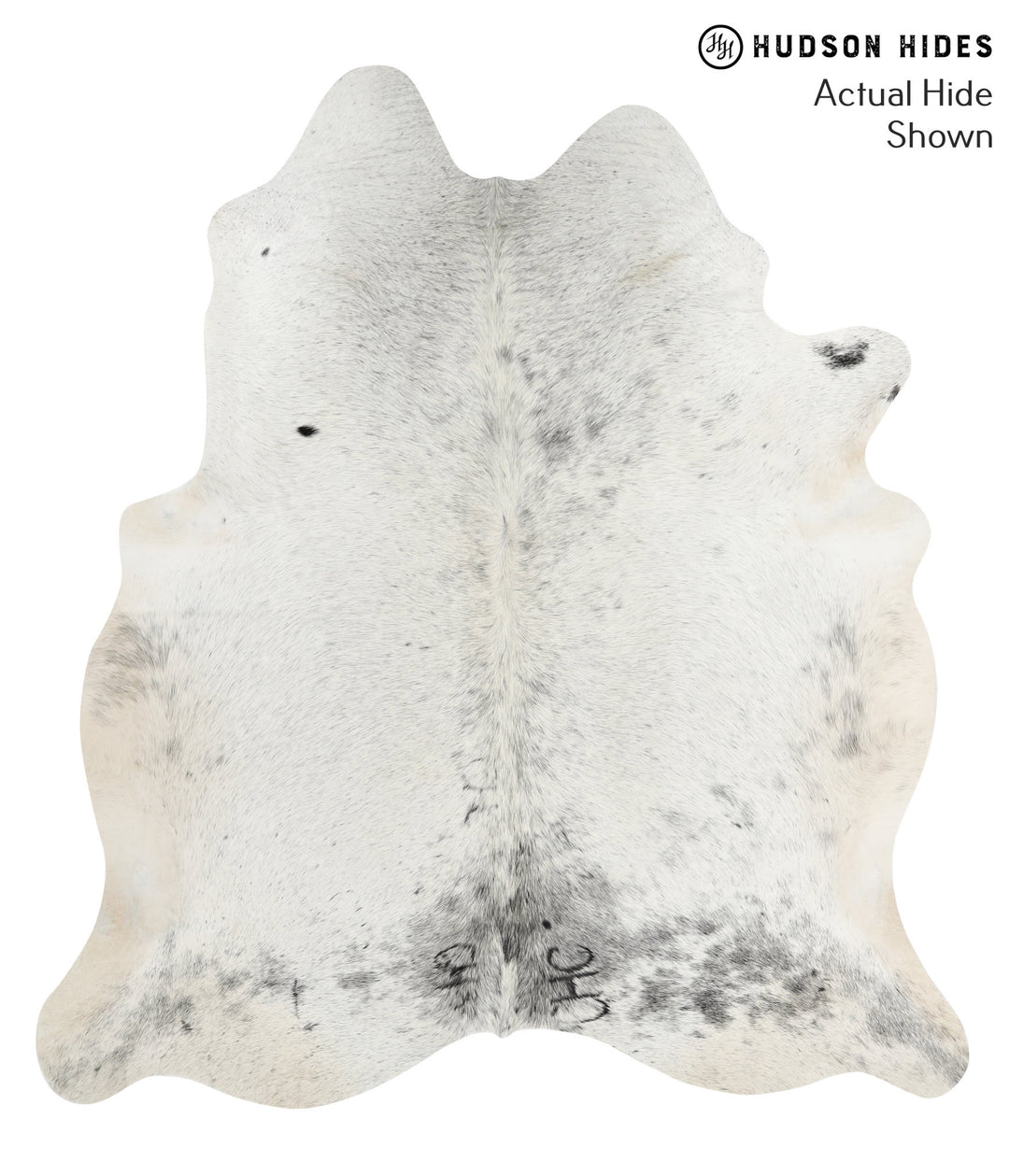 Salt and Pepper Black XX-Large Brazilian Cowhide Rug 7'8"H x 6'9"W #48