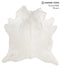 Solid White XX-Large Brazilian Cowhide Rug 7'5