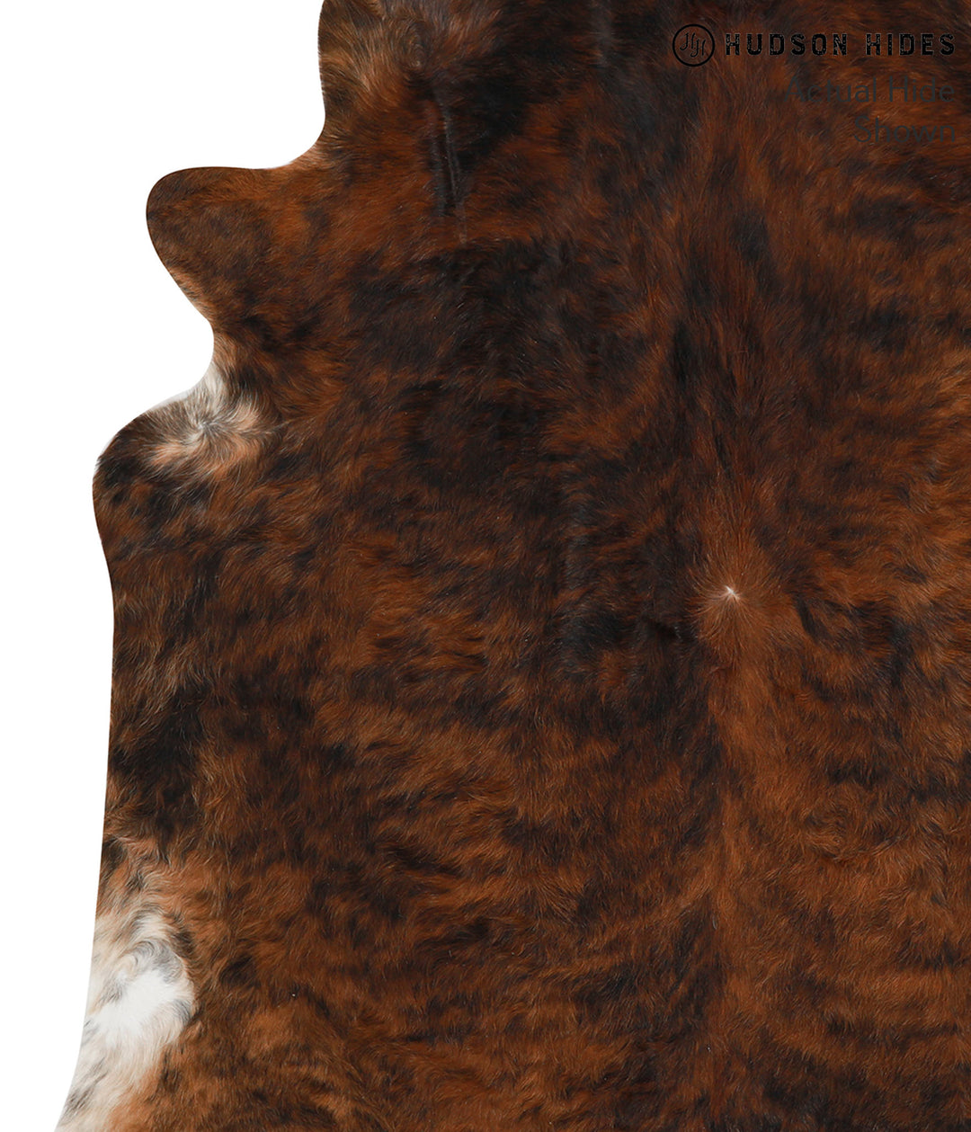 Dark Brindle X-Large Brazilian Cowhide Rug 7'2"H x 6'6"W #48817 by Hud