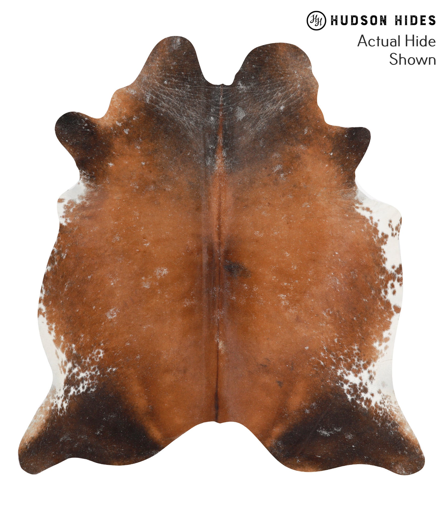 Brown with Red Cowhide Rug #48870