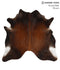 Brown with Red X-Large Brazilian Cowhide Rug 6'4