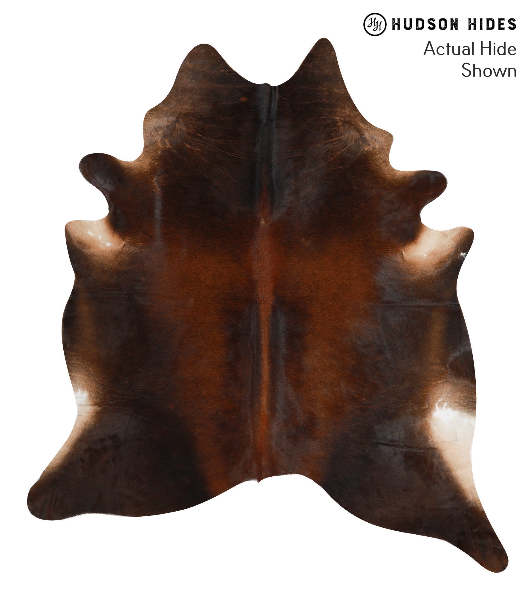 Brown with Red Cowhide Rug #48960