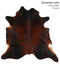 Brown with Red XX-Large Brazilian Cowhide Rug 6'11