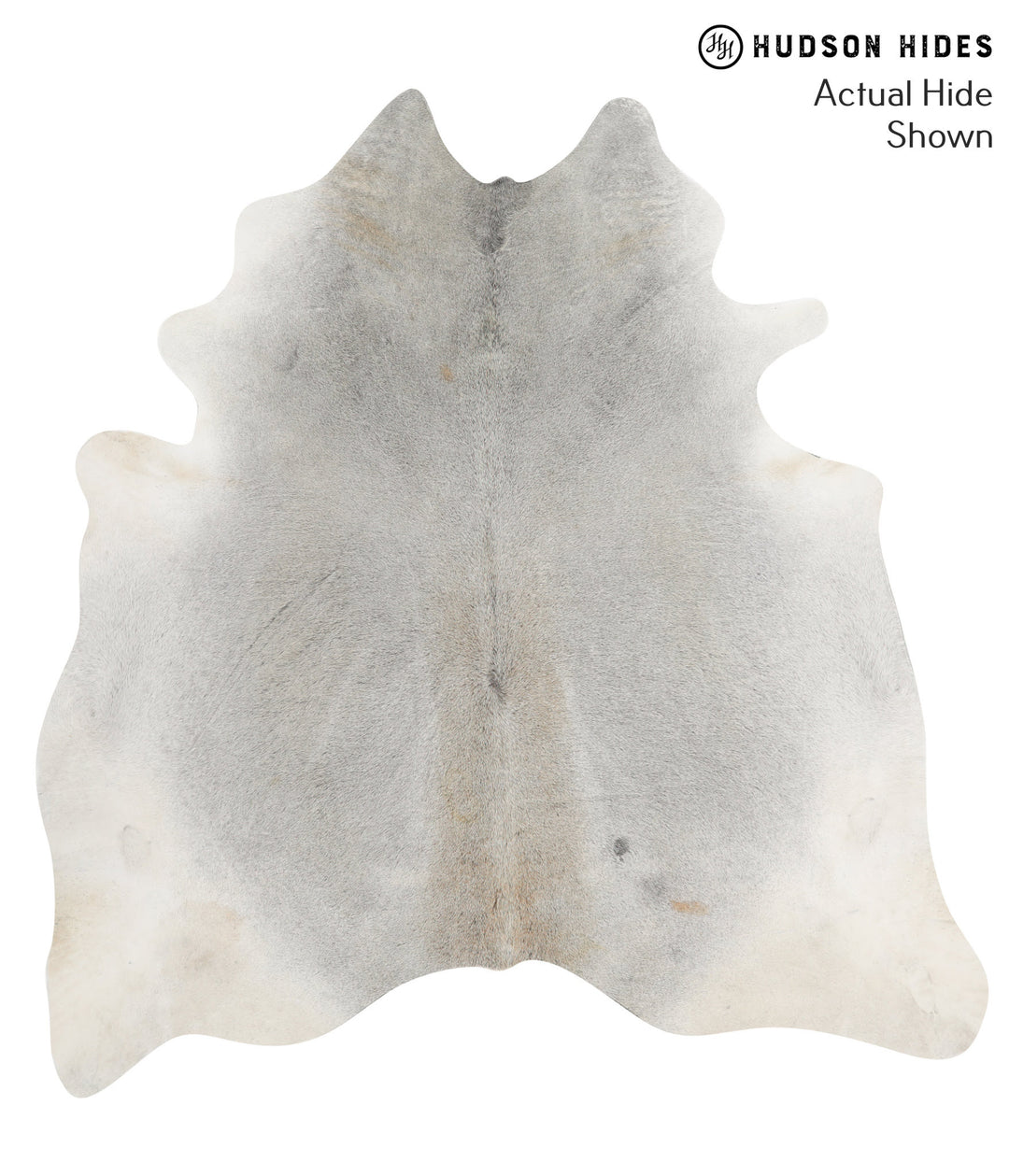 Medium Grey XX-Large Brazilian Cowhide Rug 7'8"H x 7'3"W #49072 by Hud