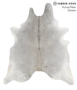 Medium Grey XX-Large Brazilian Cowhide Rug 7'9"H x 6'8"W #49075 by Hudson Hides