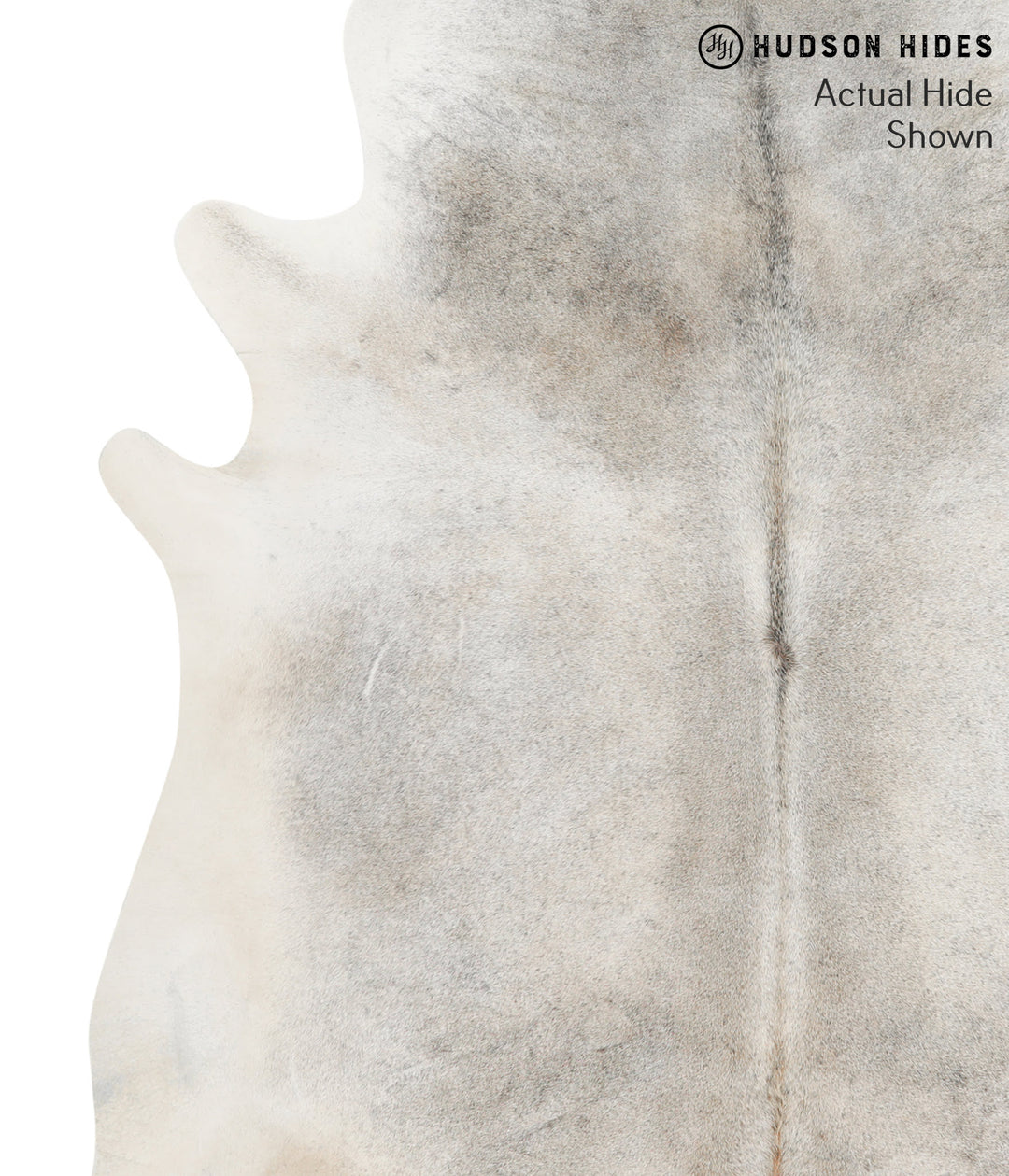 Medium Grey XX-Large Brazilian Cowhide Rug 8'0"H x 7'3"W #49077 by Hud