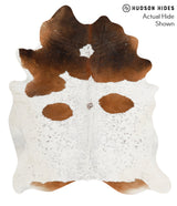 Brown and White X-Large Brazilian Cowhide Rug 7'5"H x 6'6"W #49175 by Hudson Hides
