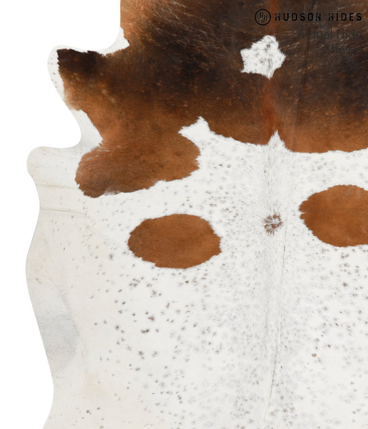 Brown and White X-Large Brazilian Cowhide Rug 7'5"H x 6'6"W #49175 by Hudson Hides