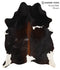 Chocolate and White X-Large Brazilian Cowhide Rug 7'3