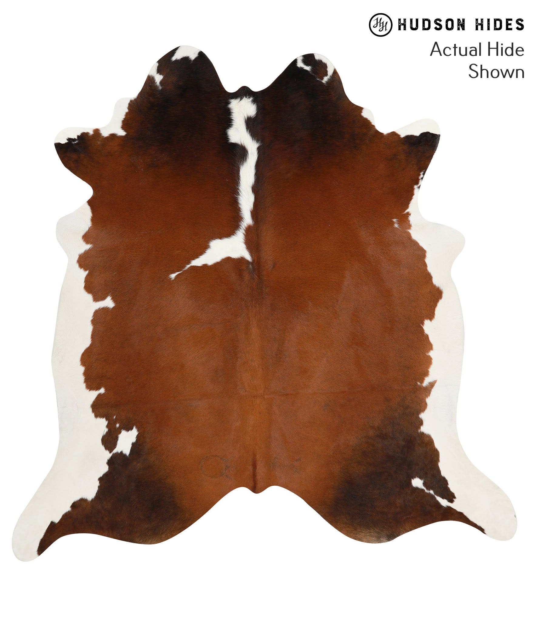 Brown and White Cowhide Rug #49380