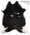 Black and White Large Brazilian Cowhide Rug 6'11