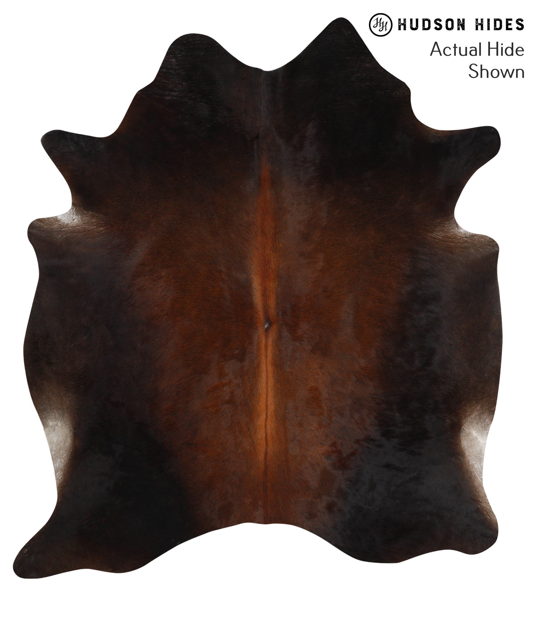 Brown with Red Cowhide Rug #49428