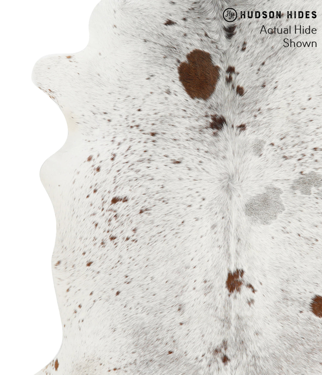 Salt and Pepper Brown X-Large Brazilian Cowhide Rug 6'10"H x 6'5"W #49