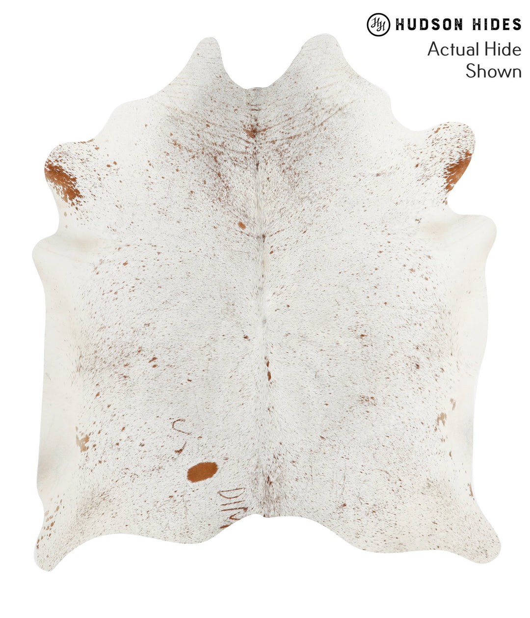 Salt and Pepper Brown X-Large Brazilian Cowhide Rug 6'11"H x 6'0"W #49