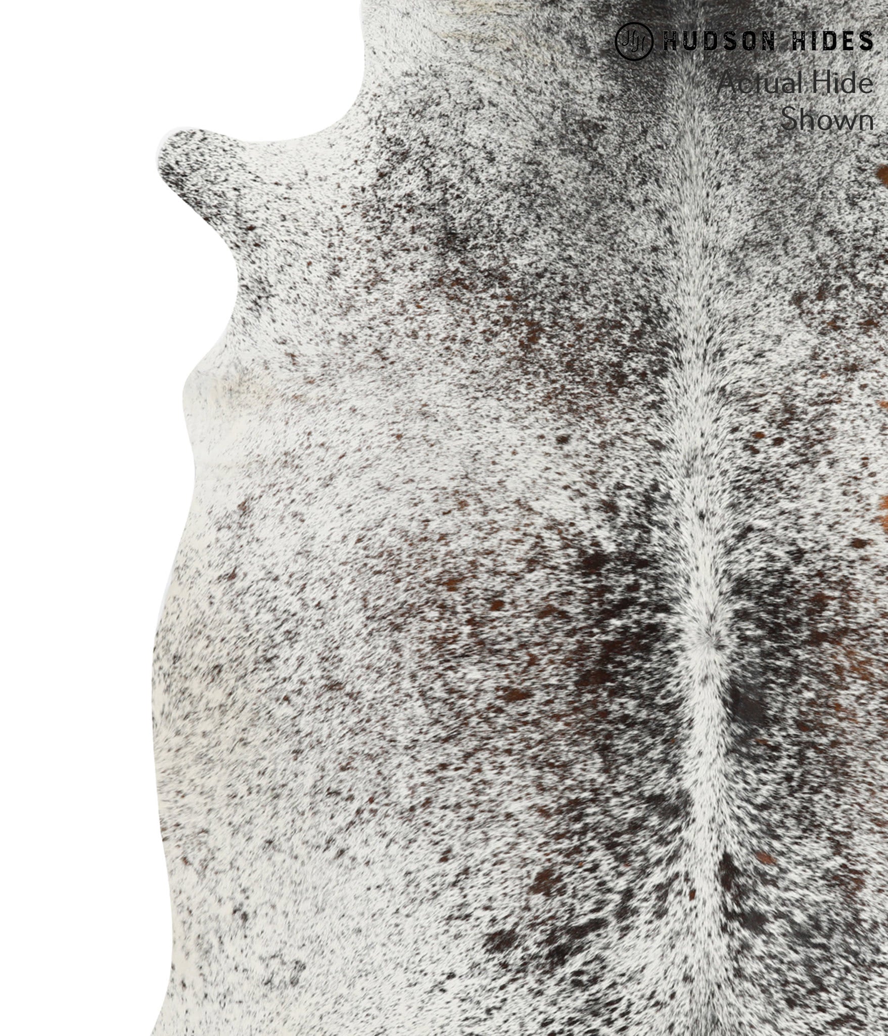 Salt and Pepper Brown Cowhide Rug #49537