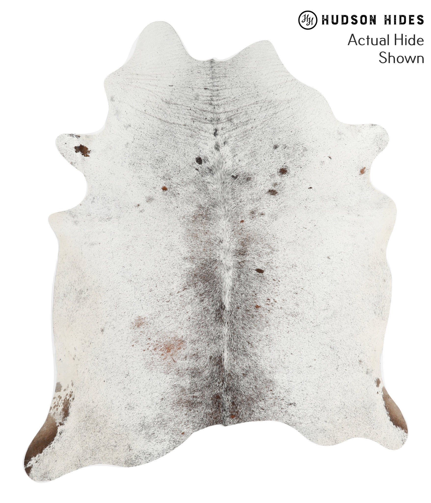 Salt and Pepper Brown Cowhide Rug #49540