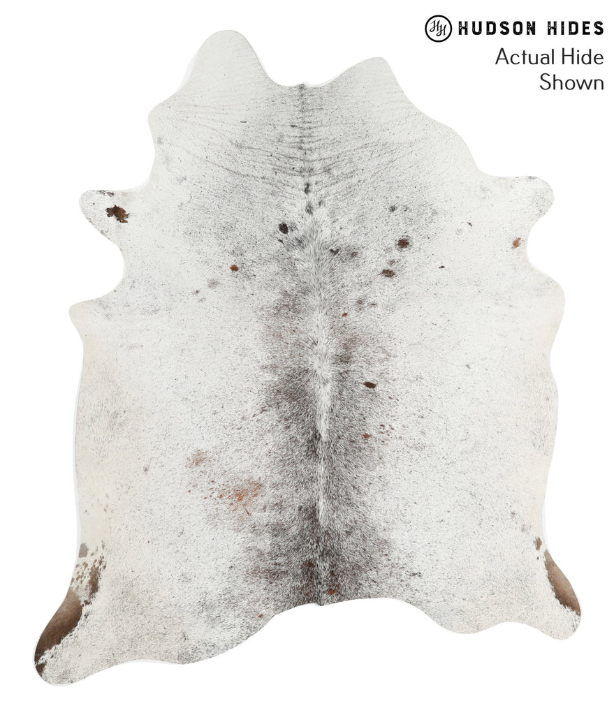 Salt and Pepper Brown X-Large Brazilian Cowhide Rug 7'2"H x 6'0"W #49540 by Hudson Hides