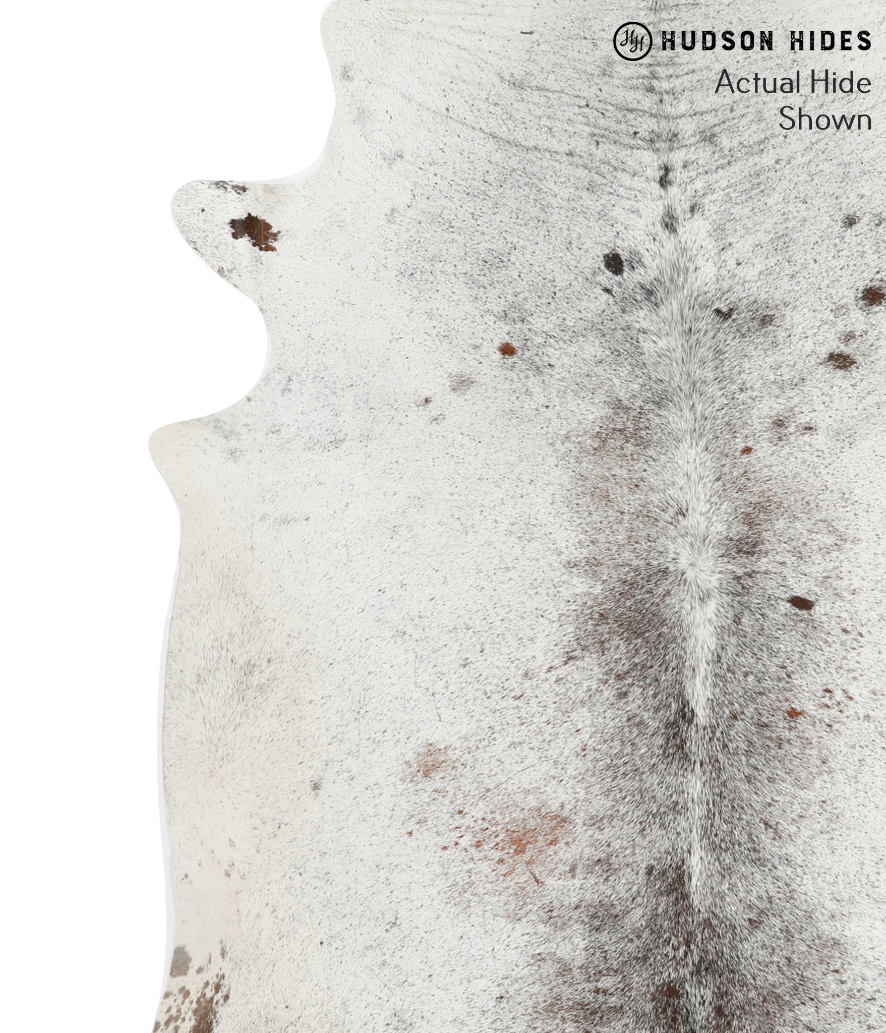 Salt and Pepper Brown Cowhide Rug #49540