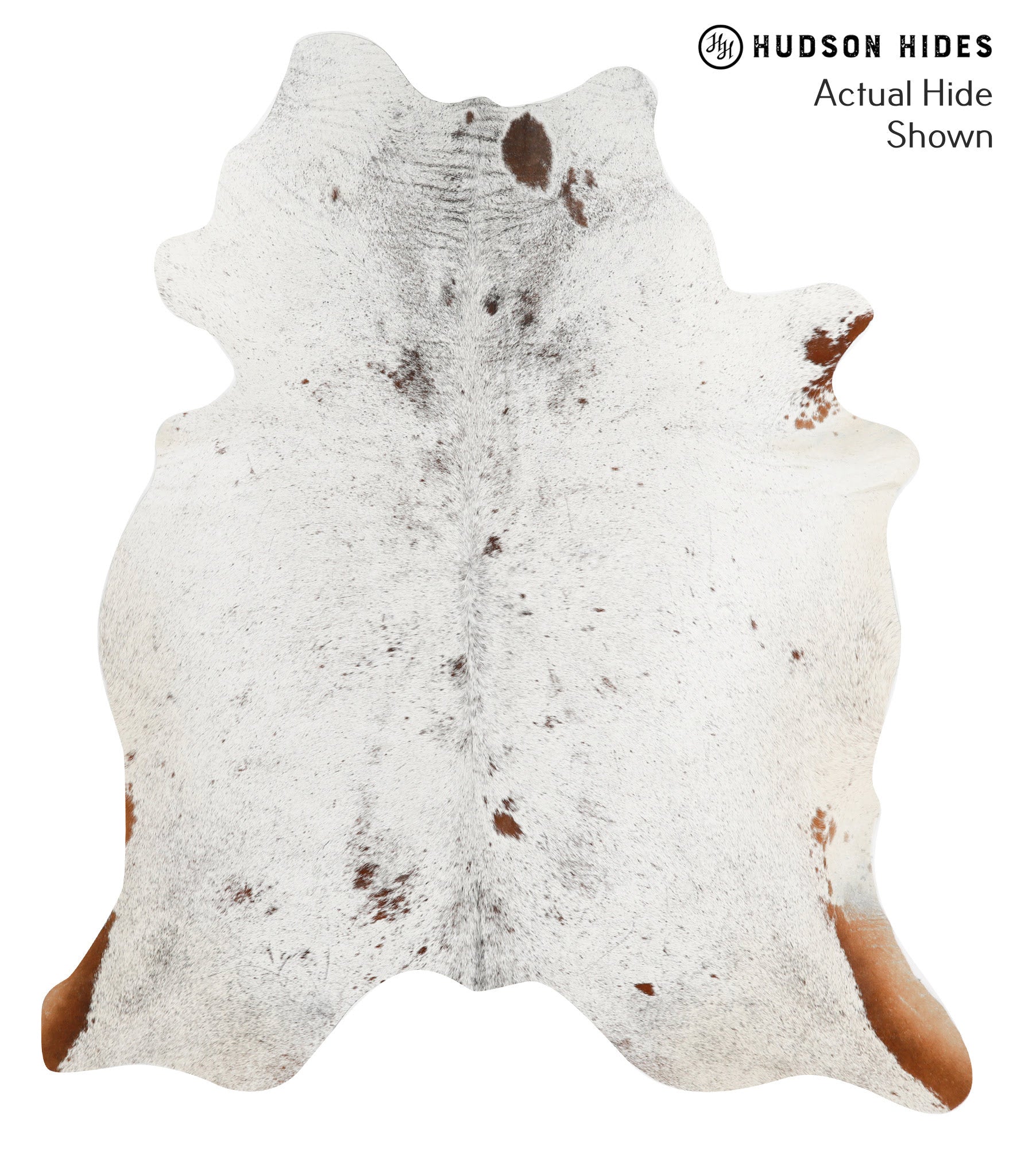 Salt and Pepper Brown Cowhide Rug #49541